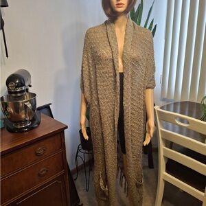 POL Women's Tan Cardigan Sweater SZ L